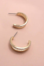 Load image into Gallery viewer, DOUBLE ROW PEARL GOLD MIX HOOP EARRINGS