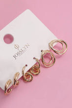 Load image into Gallery viewer, SWIRL TRIO HOOP HUGGIE STUD EARRINGS