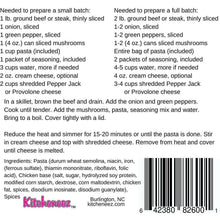 Load image into Gallery viewer, Kitcheneez Philly Cheesesteak Skillet Meal Kit
