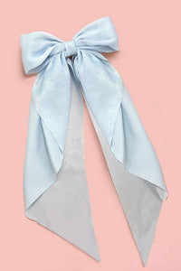 ORGANZA SHEER BOW RIBBON HAIR CLIPS | MINT