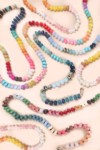 NATURAL AGATE GLASS SEMI PRECIOUS BEAD NECKLACE | 1F