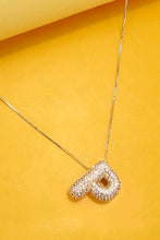 Load image into Gallery viewer, INITIAL PAVE RHINESTONE BUBBLE BALLOON NECKLACE | K