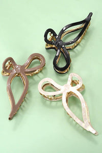 JUMBO BOW HAIR CLAW CLIPS | TAN