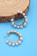 Load image into Gallery viewer, PEARL HOOP EARRINGS