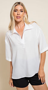 Perfectly Simple Blouse | White