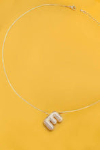 Load image into Gallery viewer, INITIAL PAVE RHINESTONE BUBBLE BALLOON NECKLACE | K