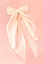 Load image into Gallery viewer, ORGANZA SHEER BOW RIBBON HAIR CLIPS | BLUSH