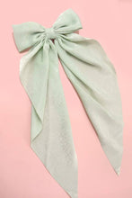 Load image into Gallery viewer, ORGANZA SHEER BOW RIBBON HAIR CLIPS | BLACK