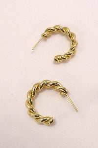 STAINLESS STEEL WATERPROOF TARNISHFREE TWIST HOOPS