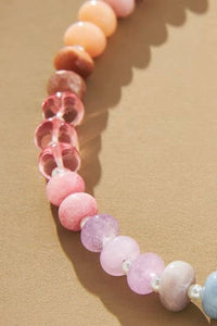 NATURAL AGATE GLASS SEMI PRECIOUS BEAD NECKLACE | 2A