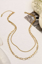 Load image into Gallery viewer, TITANIUM  STEEL NON-TARNISH LAYERED CHAIN NECKLACE