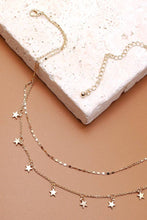 Load image into Gallery viewer, DELICATE DOUBLE LAYER STAR DROP NECKLACE