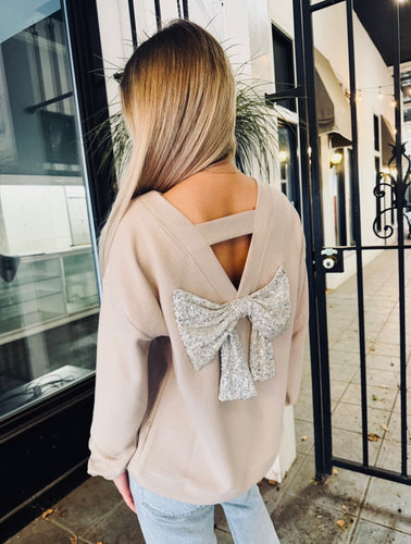 Sequin Bow Sweater