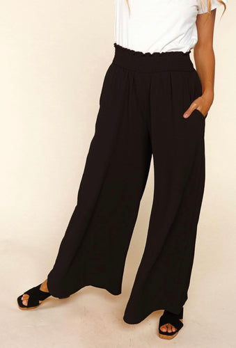 Ali Linen Pants | Black