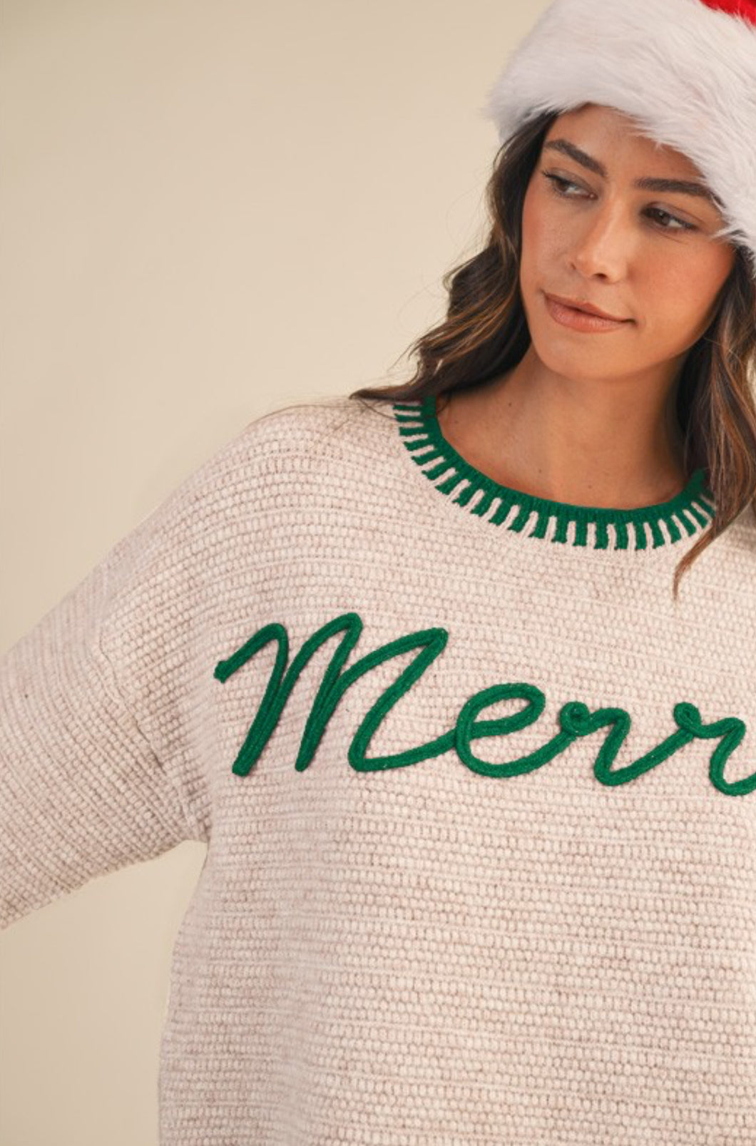 Oatmeal Merry Sweater | Green