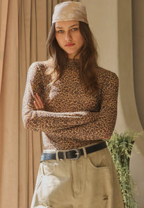 Leopard Mesh Top