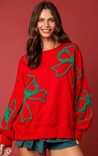 Load image into Gallery viewer, Christmas Bow Babe Sweatshirt