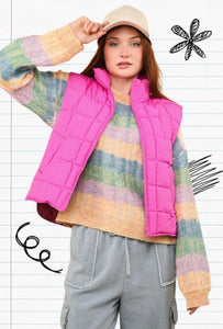 Clueless Puffer Vest | Pink