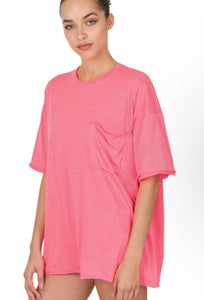 Casual Tee | Heather Fuschia