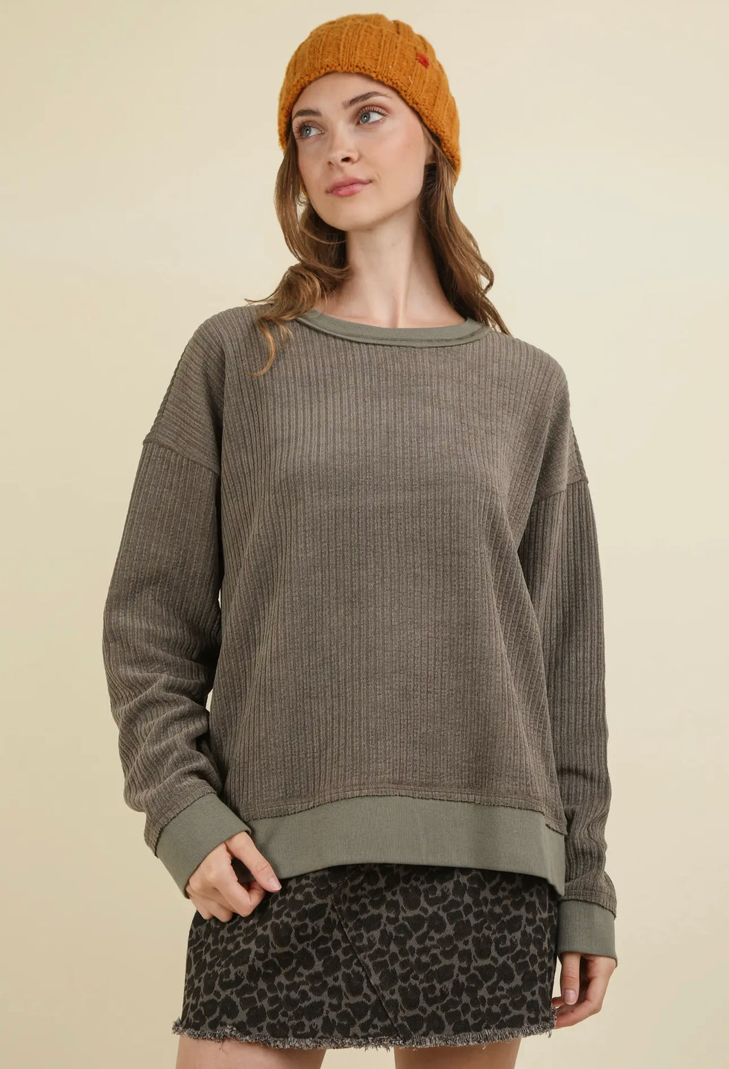 Falling Leaves Sweater | Charcoal