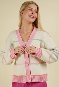 Candy Stripe Sweater Cardigan