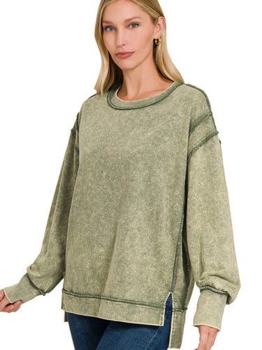 Downtown Dallas Sweater | Olive