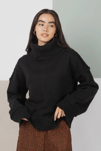 The Cozy Turtleneck Sweater | Black
