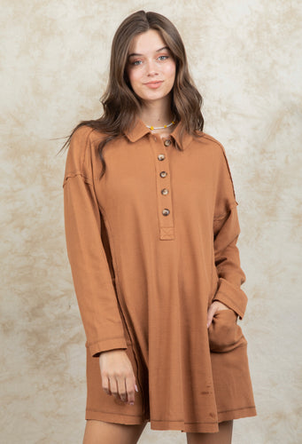 Country Roads Dress | Camel