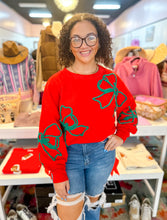 Load image into Gallery viewer, Christmas Bow Babe Sweatshirt