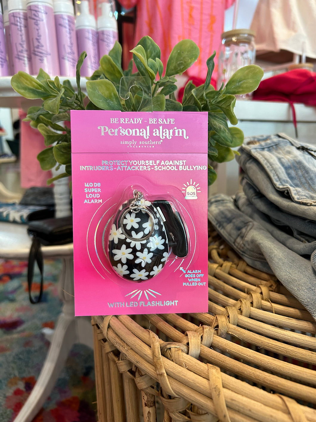 Simply Southern Personal Alarm | Black Flowers