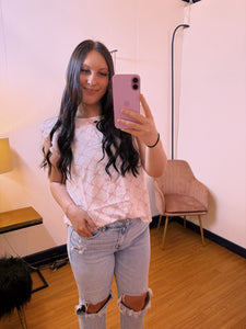 Bow Trellis Blouse | Pink