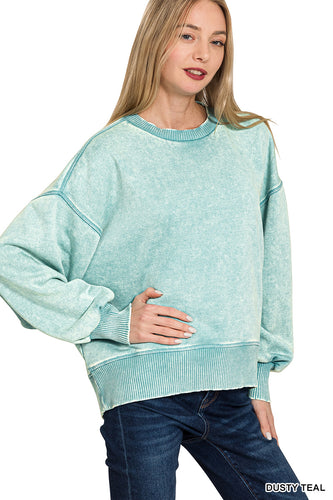 Small Town Pullover | Dusty Teal