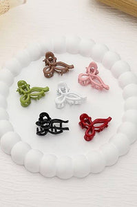 MINI BOW HAIR CLAW CLIPS | PINK