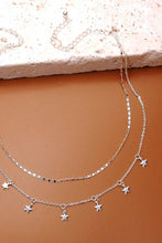 Load image into Gallery viewer, DELICATE DOUBLE LAYER STAR DROP NECKLACE