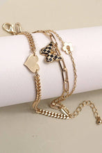 Load image into Gallery viewer, MULTI LAYER CHECKER BUTTERFLY HEART BRACELET