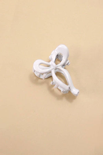 MINI BOW HAIR CLAW CLIPS | WHITE