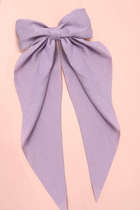 ORGANZA SHEER BOW RIBBON HAIR CLIPS | BLACK