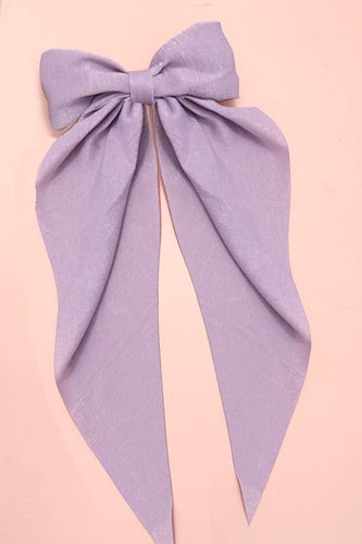 ORGANZA SHEER BOW RIBBON HAIR CLIPS | LILAC