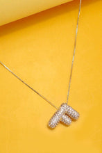 Load image into Gallery viewer, INITIAL PAVE RHINESTONE BUBBLE BALLOON NECKLACE | K