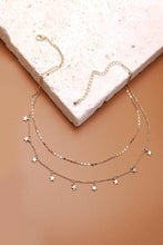 Load image into Gallery viewer, DELICATE DOUBLE LAYER STAR DROP NECKLACE