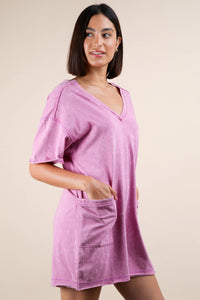 Washed Romper | Pink