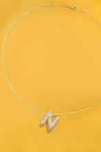 Load image into Gallery viewer, INITIAL PAVE RHINESTONE BUBBLE BALLOON NECKLACE | K