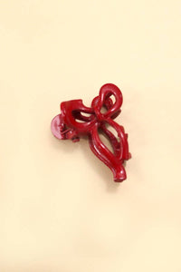 MINI BOW HAIR CLAW CLIPS | RED