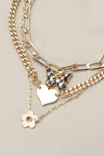 Load image into Gallery viewer, MULTI LAYER CHECKER BUTTERFLY HEART BRACELET