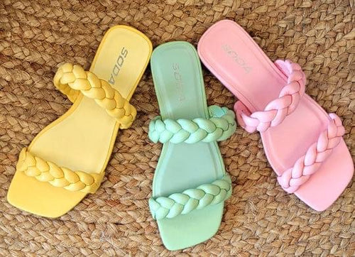 Braided Slides | Pink