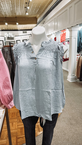 Ruched Top in Blue