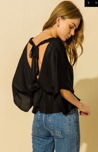 Leave Me Too Soon Top | Black